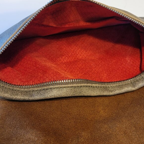 Hammit VIP Texas Suede Fold Over Crossbody Clutch Bag - Picture 8 of 13